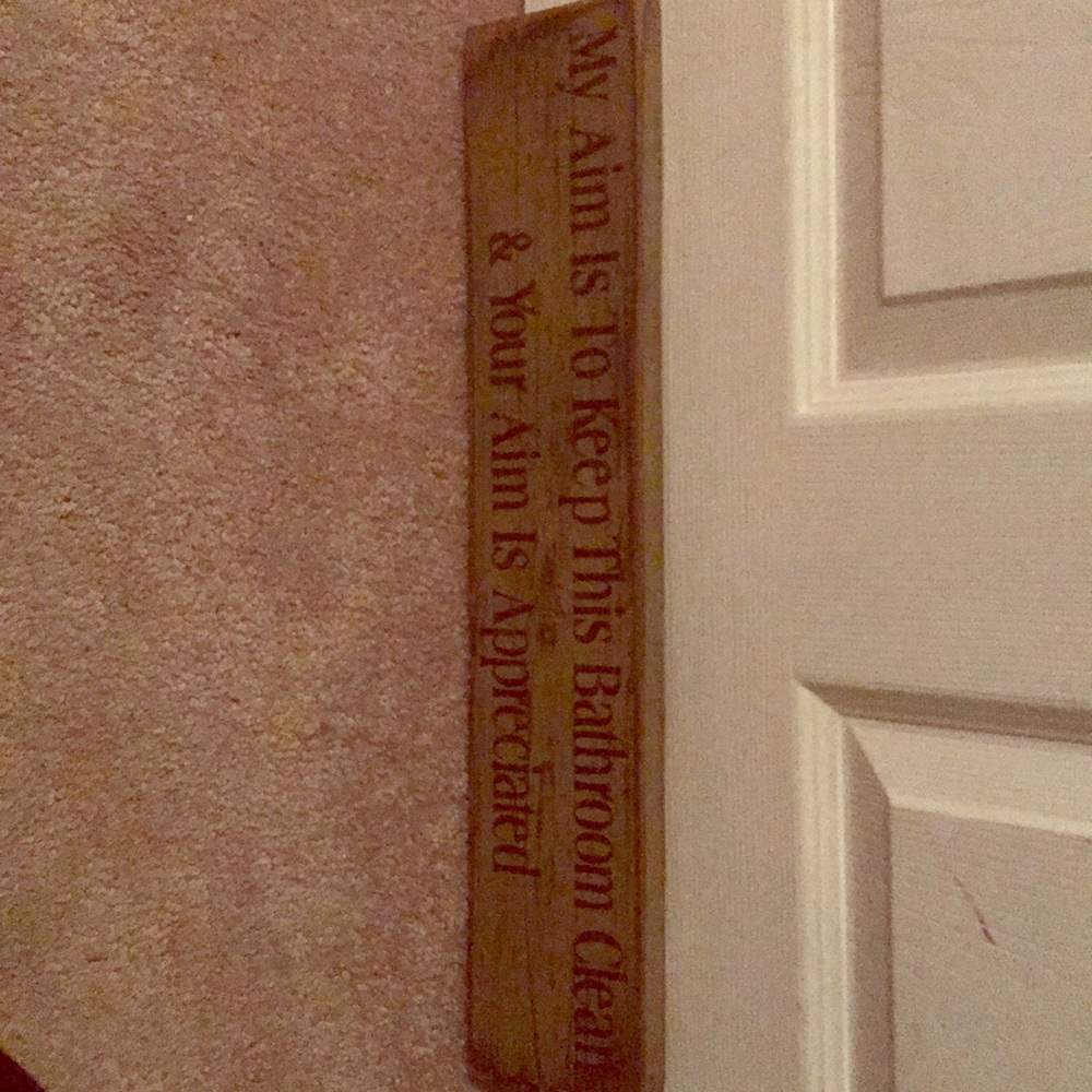Wall Sign for Bathroom